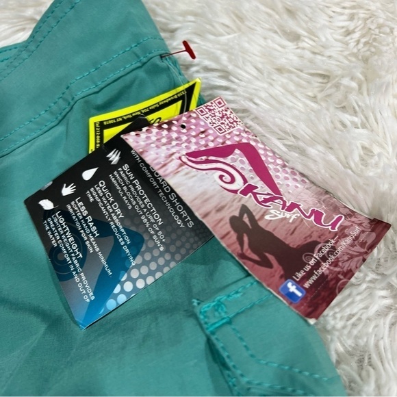 Kanu Surf Women's Breeze Solid Stretch Boardshorts Teal Size 14 NWT - Picture 7 of 13